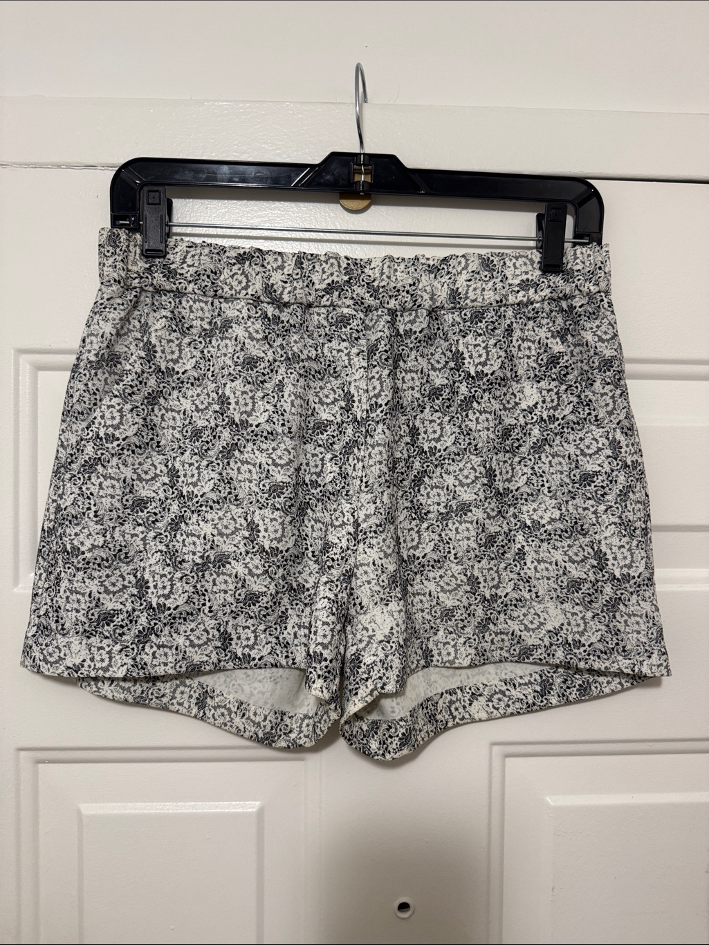 The Kooples Printed Elastic-Waist Women’s Shorts - Black & White Print